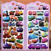 4pcs 3D Cute Transport Vehicle Cartoon Stickers Kawaii Truck Excavator Car Decals Toy DIY Stationery Guitar Sticker Decor