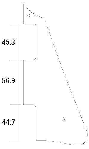Scud Les Paul Pickguard '59 Style Light Ivory 1-Ply LP-59LI