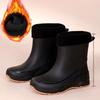 Ladies' Winter Fashionable Soft Breathable Cotton Rain Shoes
