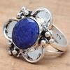 Blue Sapphire Gemstone Handmade Silver Jewelry  "7.5"