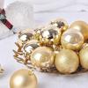 24Pcs Christmas Balls Bright Color Matte Finish Smooth Surface Shatterproof Wide Application Enhance Atmosphere PS Material Xmas Tree Balls