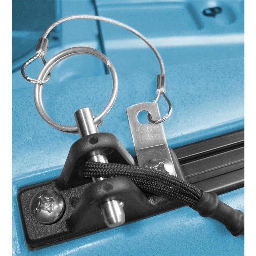 Marine 316 Stainless Steel Quick Release Pin Bimini Top Pin, Diameter 0.25"(6.3mm), Overall Length 4.72"(120mm), Usable Length 3.54"(90Mm)