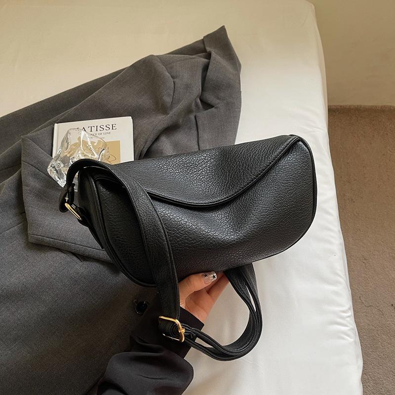 2025 summer new women's bags large-capacity casual tote bags messenger casual fashion solid color dumpling bags