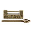 Antique Zinc Alloy Lock Vintage Padlock for Jewelry Box Drawer Chest Cabinet Ornate Floral Bird Decoration Includes Key
