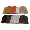 Wollmütze mit großem Kopfumfang, einfarbig, thermische Überziehmütze, Outdoor-Skimütze, Strickmütze für Damen