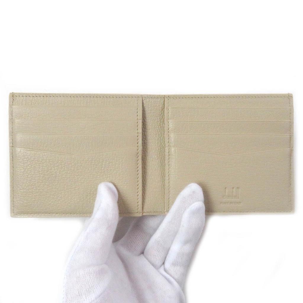 Pristine Dunhill Bifold Wallet Duke Billfold light beige leather mens Used