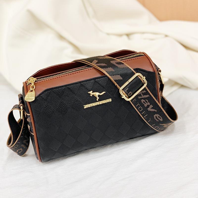 Klasická retro dámska crossbody kabelka s veľkou kapacitou, jednoduchá denná kabelka cez rameno, mäkká kožená jednofarebná, všetko