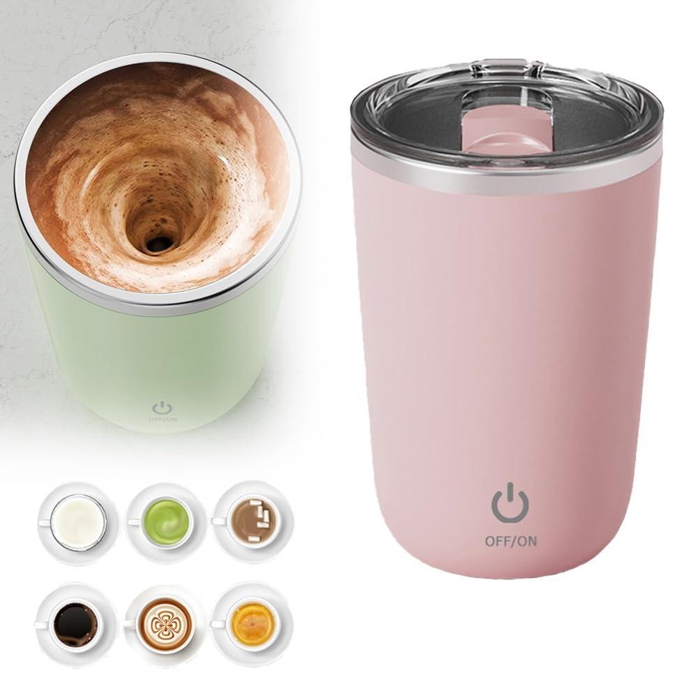 Stainless Steel Rechargeable Self Stirring Coffee Mugs,Portable Electric Magnetic Stirring Coffee Cup For Coffee,Milk Tea