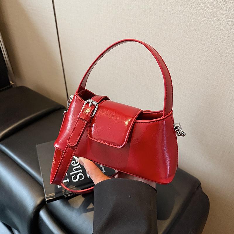 Premium Sense Portable Small Bag Women's 2025 New Fashion Shoulder Bag Simple Casual Messenger Bucket Bag