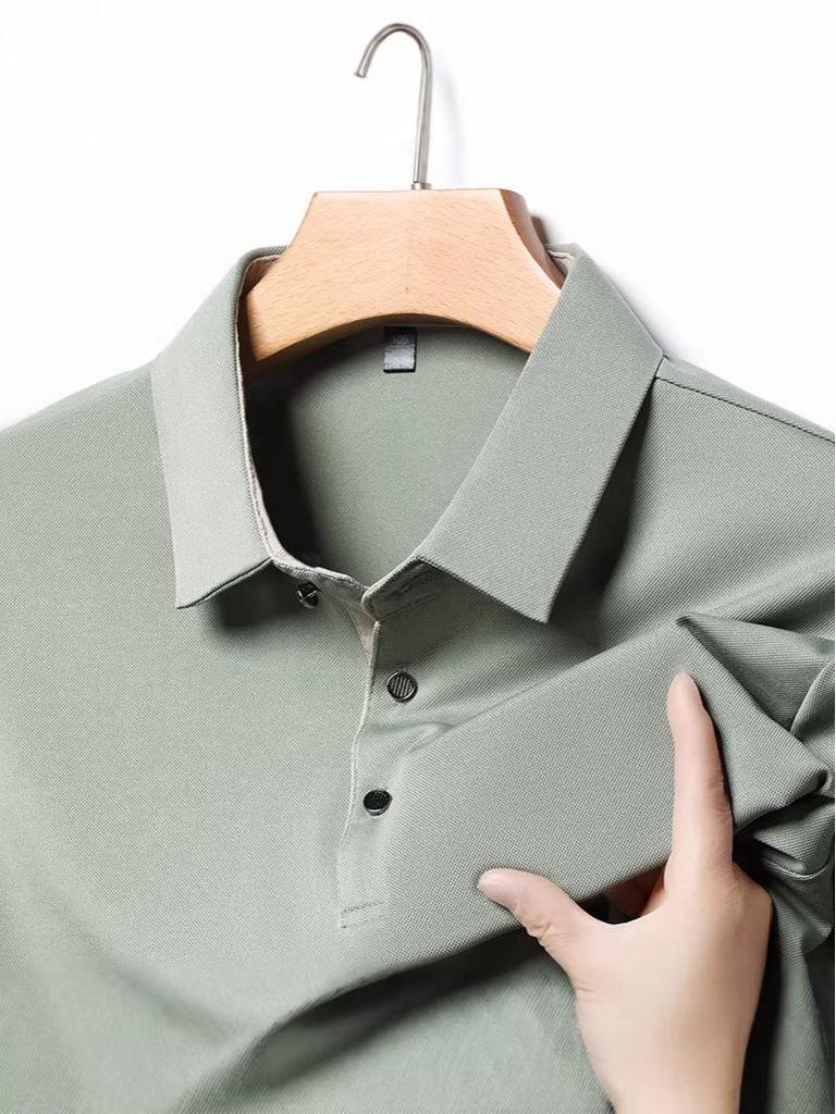 Men's Short-Sleeve Polo Shirt - Summer Fashion Lapel, Loose Fit, Casual Base Layer Top