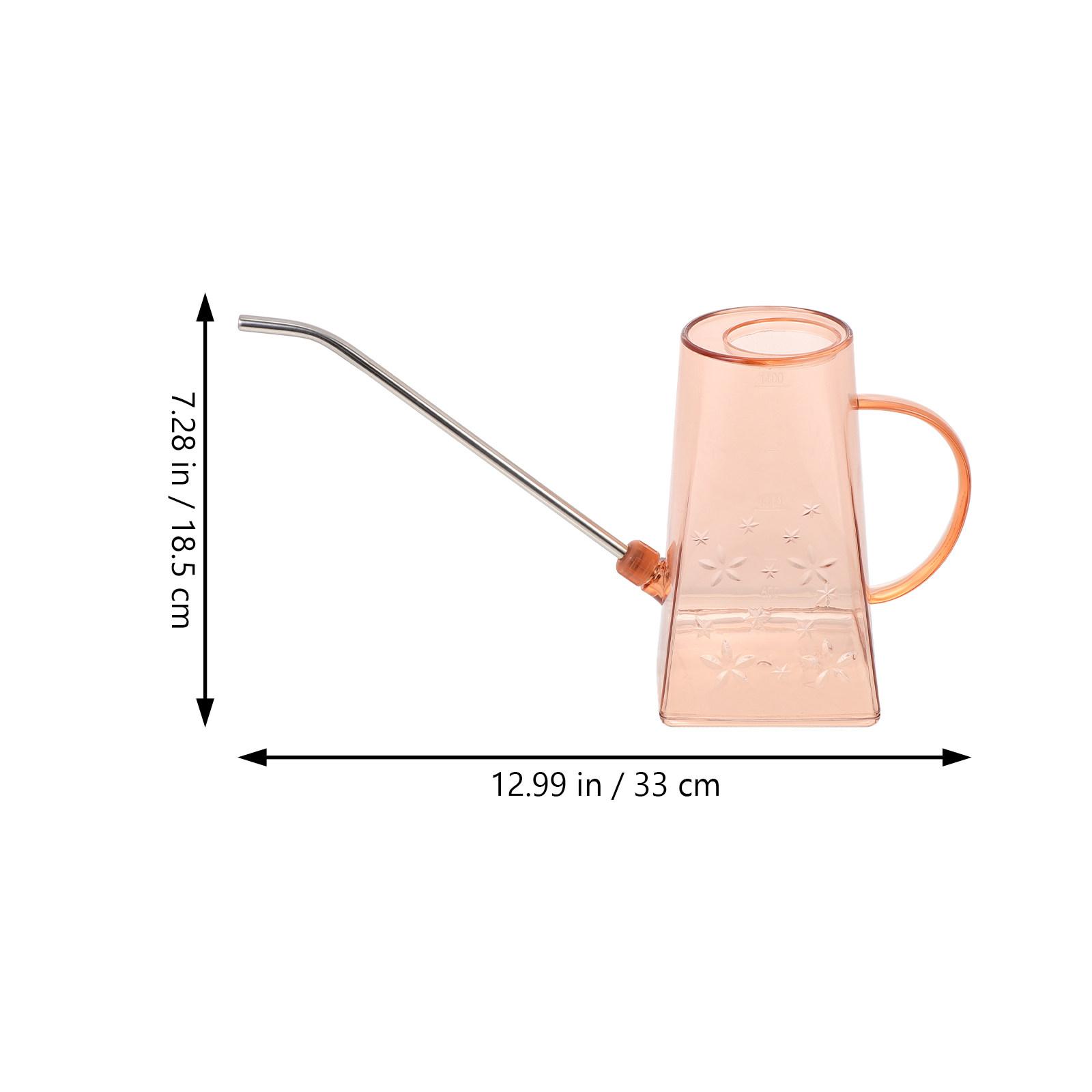 

Stainless Steel Long Spout Watering Can Plastic Transparent Small Watering Pot for Houseplants Indoor Outdoor Garden Tool
