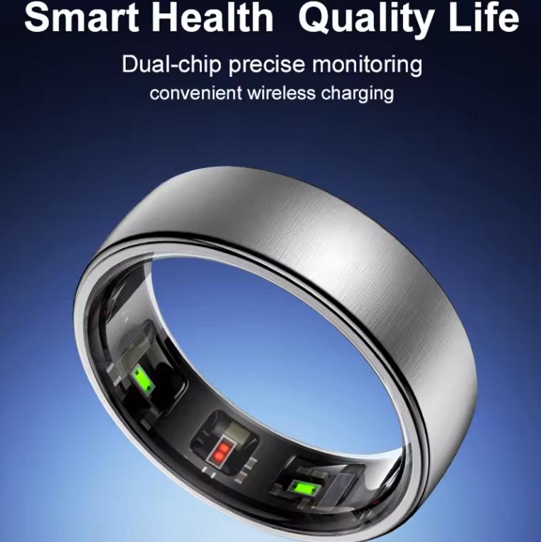 2026 R10 Smarter Ring für Männer Frauen 5ATM IP68 Wasserdicht Gesundheits-Schlaf-Monitor Kabelloses Laden Multi-Sport-Modi für Andriod IOS