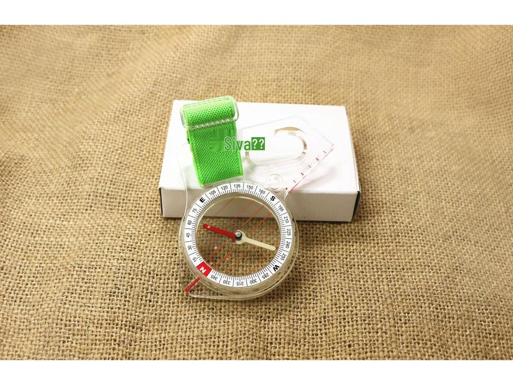 Compact Thumb-Type Outdoor Compass with Map Scale for Orientation and Teaching