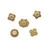 Gold-Plated Zircon Clover Spacer Beads for DIY Bracelets