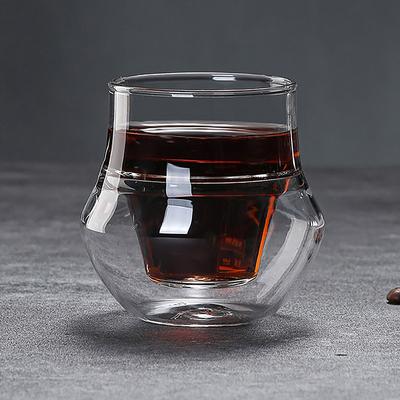 Creative Tea Glass Cup Double Wall Design Transparent Glass Coffee Mug Restaurant Glass Mugs Double Wall Glass Mug Drinkware