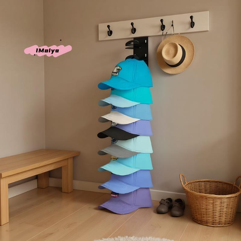 M-New Baseball Cap Rack Wall Mounted Hat Organizer Storage Hanger for Home Door Closet Multifunctional Cap Holder Display