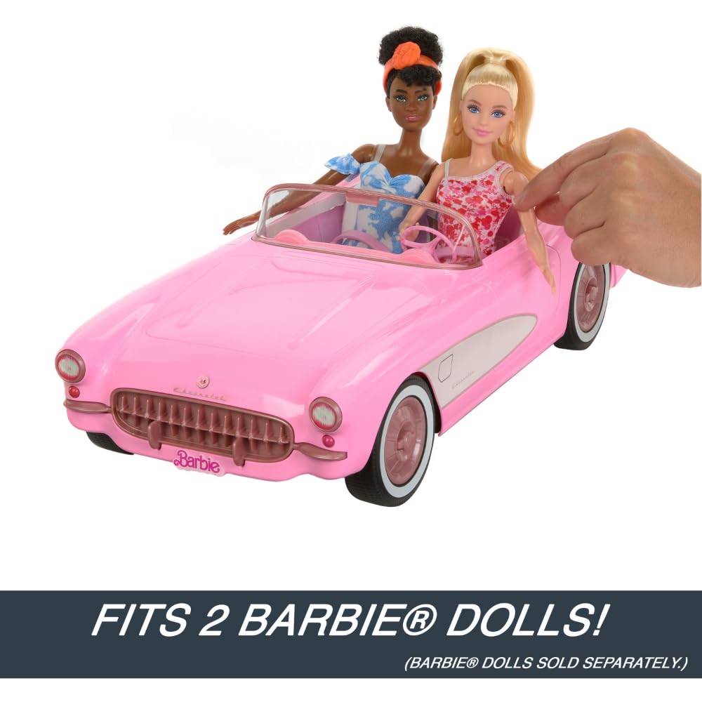 Hot Wheels RC Barbie Toy Car от Barbie The Holds 2 Barbie Trunk Opens for Storage Corvette, фильм с дистанционным управлением на батарейках, куклы,