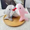 18cm Cute Simulation Shark Plush Pendant Toys Soft Cartoon Whale Stuffed Doll Backpack Keychain Bag Pendant Kids Birthday Gifts