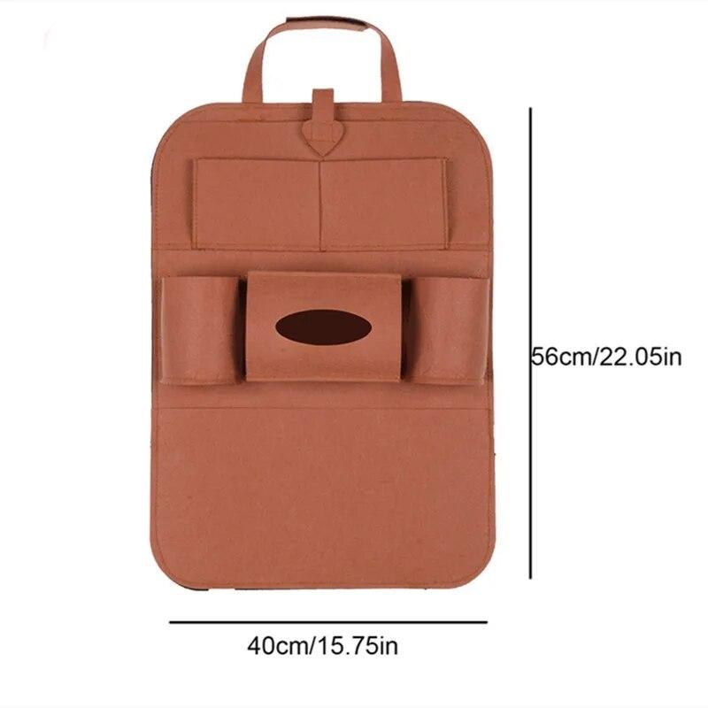 Car Back Seat Organizer Storage Bag with Foldable Table Tray Tablet Holder Tissue Box Auto Back Seat Bag Organizers Universal