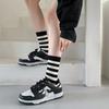 Casual Warm Comfortable Breathable Simple Soft Women Socks Stripe Middle Tube Socks Cotton Hosiery
