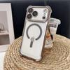 Plating Transparent Shockproof Magnetic Phone Case For iPhone 17 17 Air 17Pro 17 Pro Max For Magsafe Wireless Charging Cover