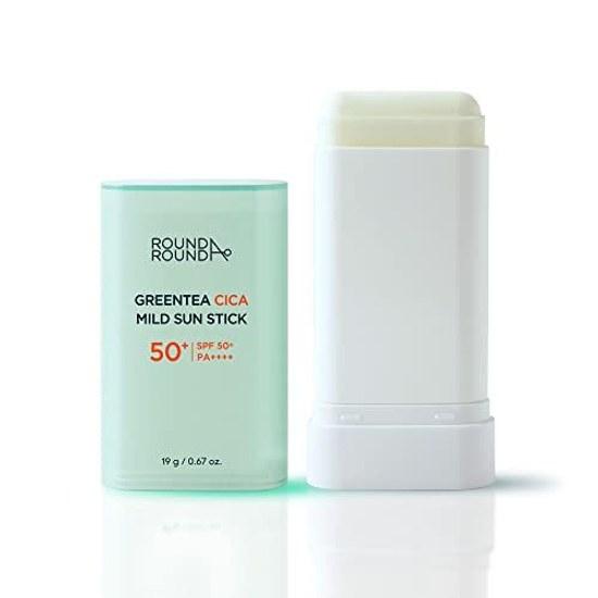ROUND AROUND Green Tea CICA Mild Stick SPF50+ PA++++