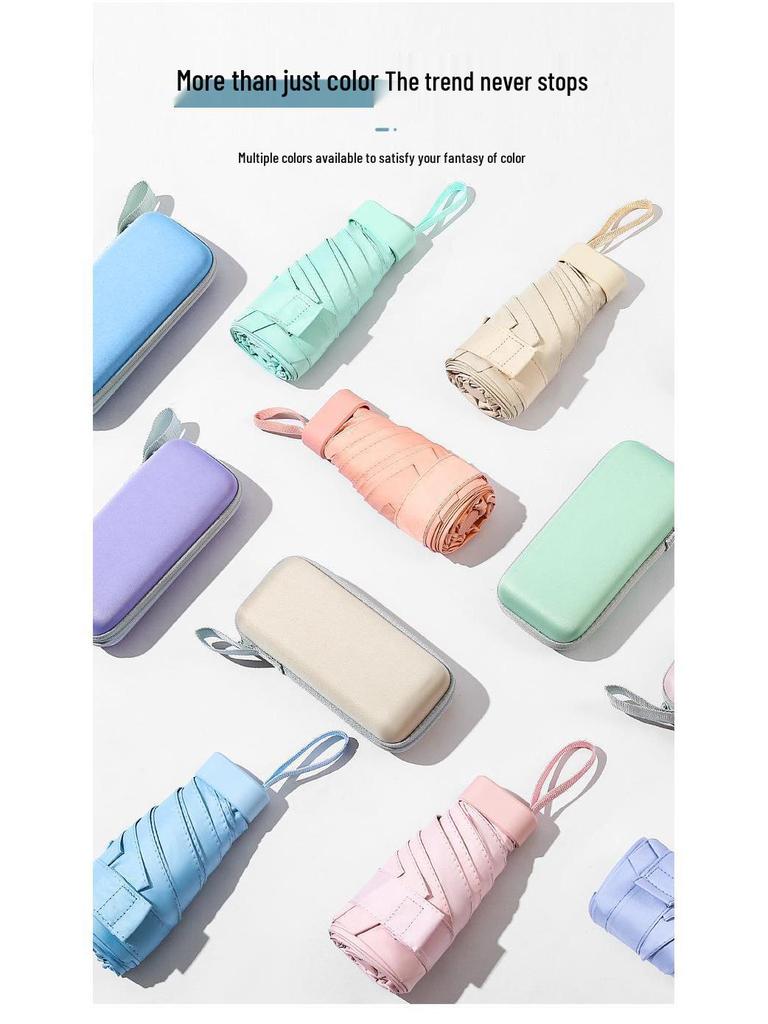 Women's UV Protection Foldable Sunshade Umbrella - Compact, Dual-Use for Sun & Rain