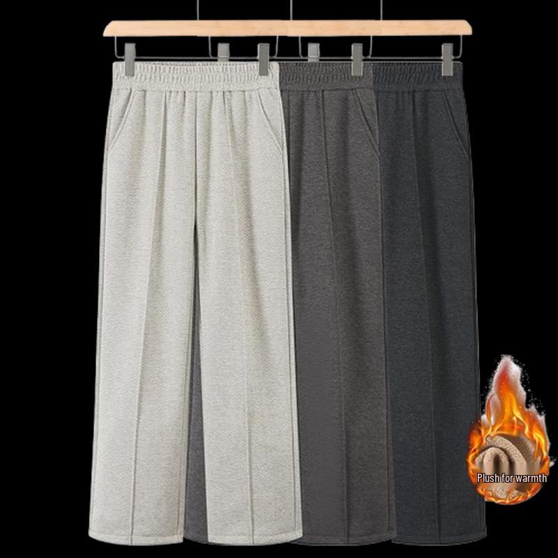 Women's Winter Fleece-Lined High-Waist Straight Leg Pants