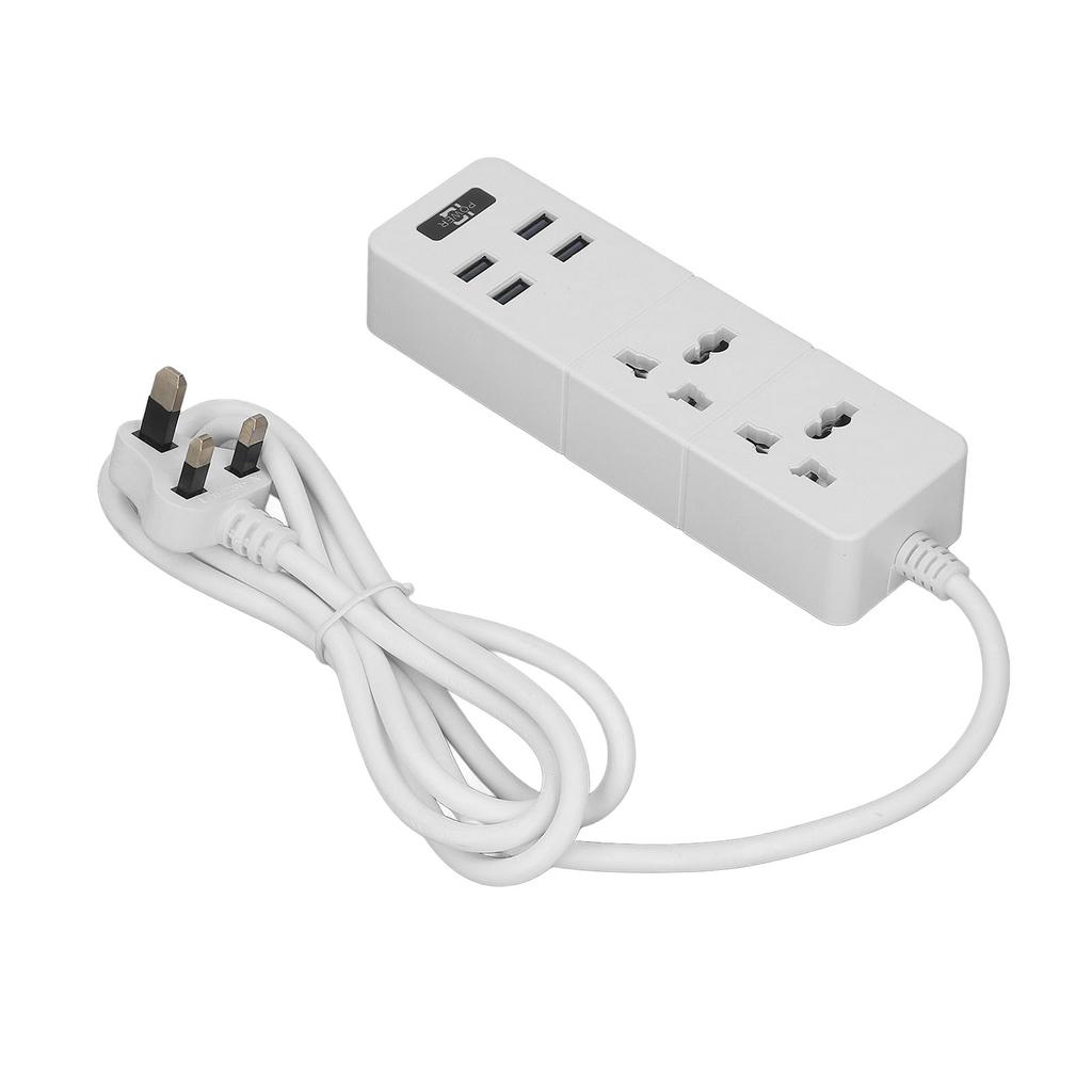 Steckdosenleiste Verlängerung Langes Kabel mit USB-Anschluss 2500W Multifunktion Weiß Klein