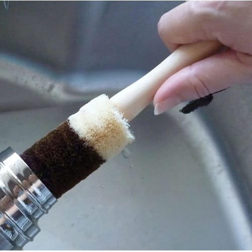 Kitayama Masatsune Shoten Palm Bottle Scrubber, Scrubbing Brush, Bottle Cleaner, Water Bottle Cleaner, Kitchen Supplies (Type A (Striped))