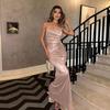Western Style Elegant Sexy Skirts Shiny Sling Dress Women High-Grade Hip Skirt Birthday Dinner Guest dresses