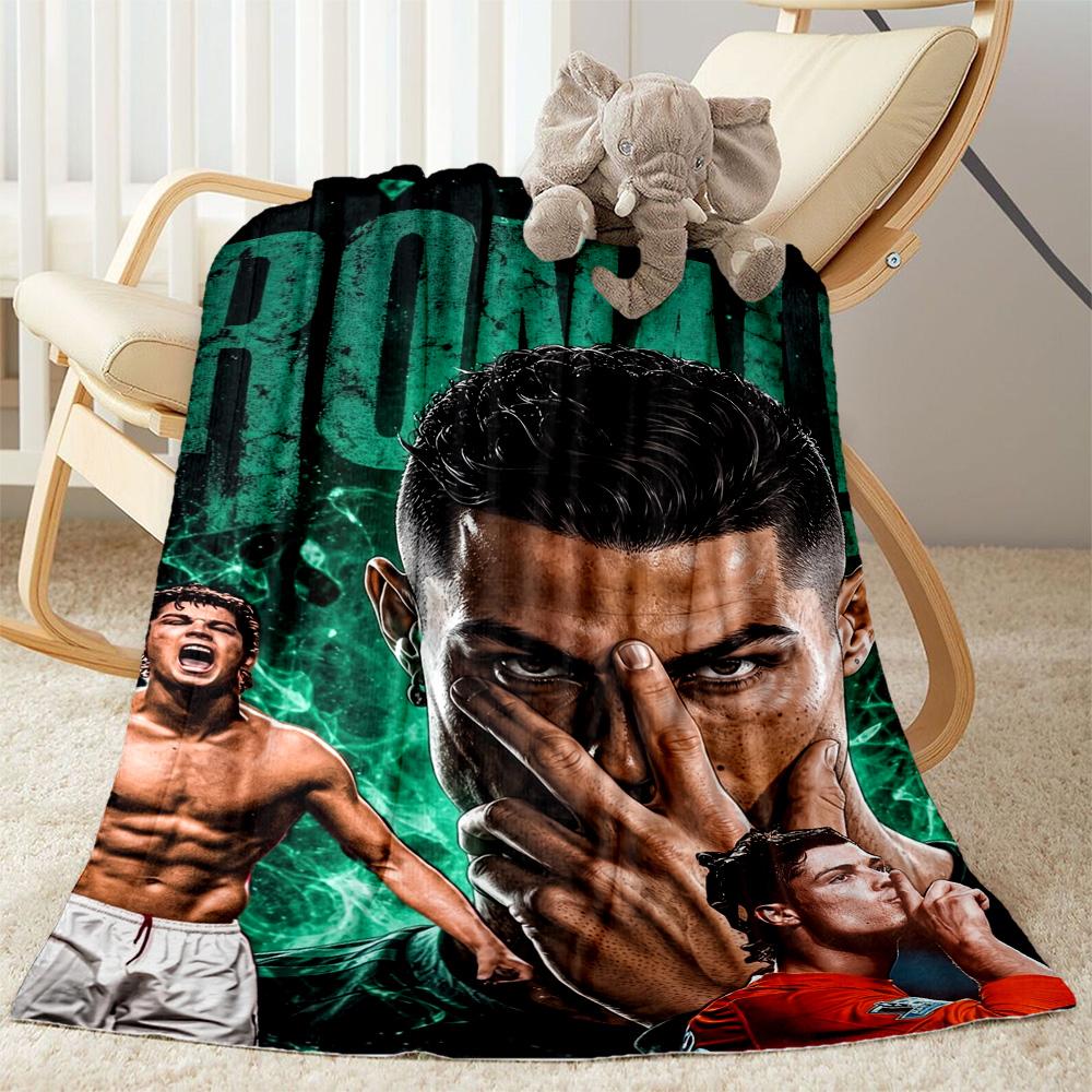 Ronaldo's Power Passion Blanket Soft Warm Cozy Great for Picnics Office Bed Four Seasons Universal Warmthful Decor