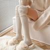 Women's Knee-High Socks - High Elasticity Thin Long Stacked Solid Color Polyester Stockings, All-Season Machine Washable