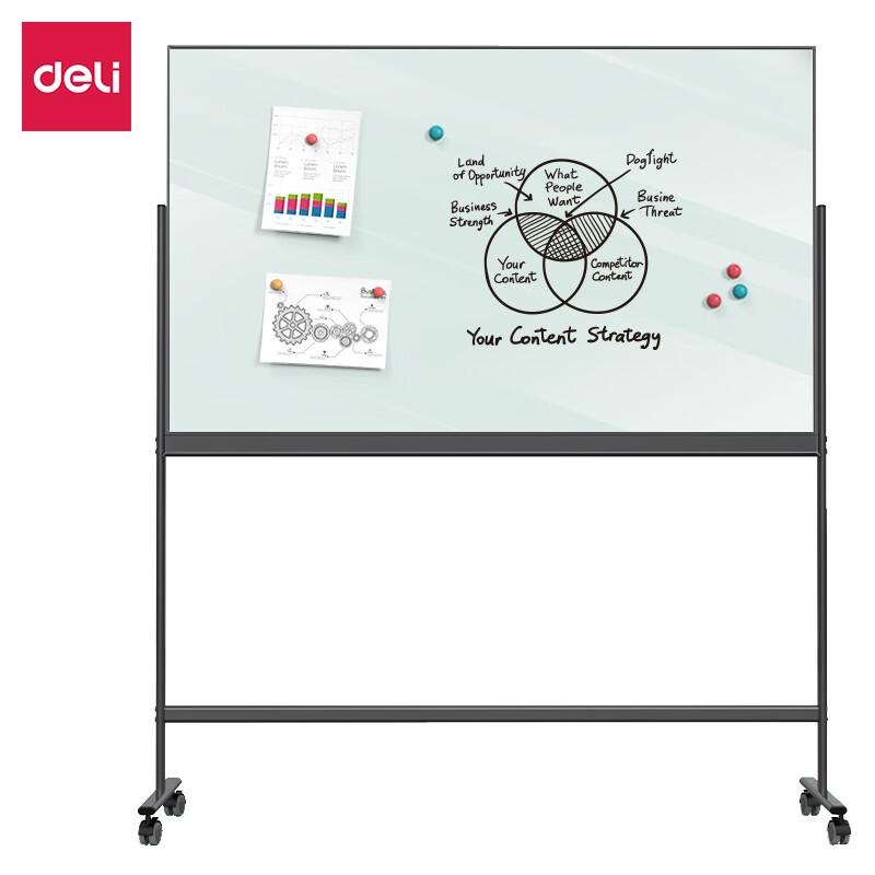 Deli Mobile Tempered Glass Whiteboard