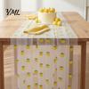 Elegant Event Table Liners Sheer Tulle Runner, Strawberry Cherry Lemon Pattern, Summer Runner Overlay, Seasonal Fruit for Birthday Party Wedding Decor