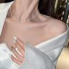 925 Silver 40-75cm Exquisite Sparkling Necklace Fashion Women Couple Wife Anniversary Gift Jewelry Accessories