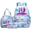 3Pcs/set Anime K-Pop Demon Hunters Printed Backpack Handbag Pencil Case for Teenager Student Bookbag Schoolbag Women Large Capacity Waterproof Bag