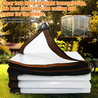 Bâche transparente pour jardin extérieur, couverture imperméable à la pluie avec corde, bâche imperméable multifonctionnelle pour patio