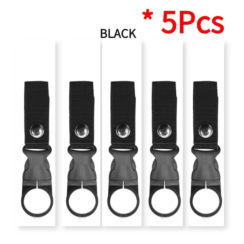 Nylon Webbing Water Bottle Holder Clip Carabiner Hook Backpack Belt Hanger for Camping Hiking Outdoor