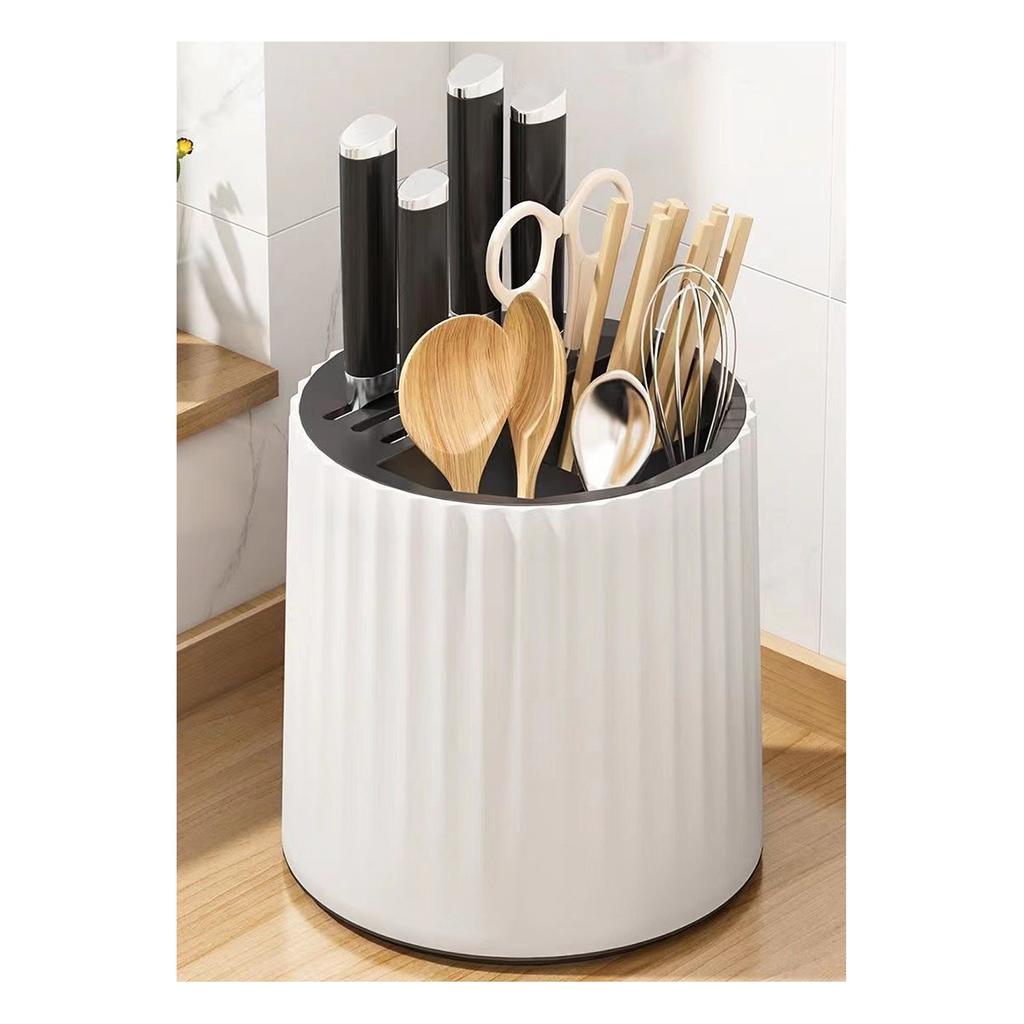 Rotating Knives Holder Plastic Universal Multifunctional Kitchen Chopsticks Knife Block Utensil
