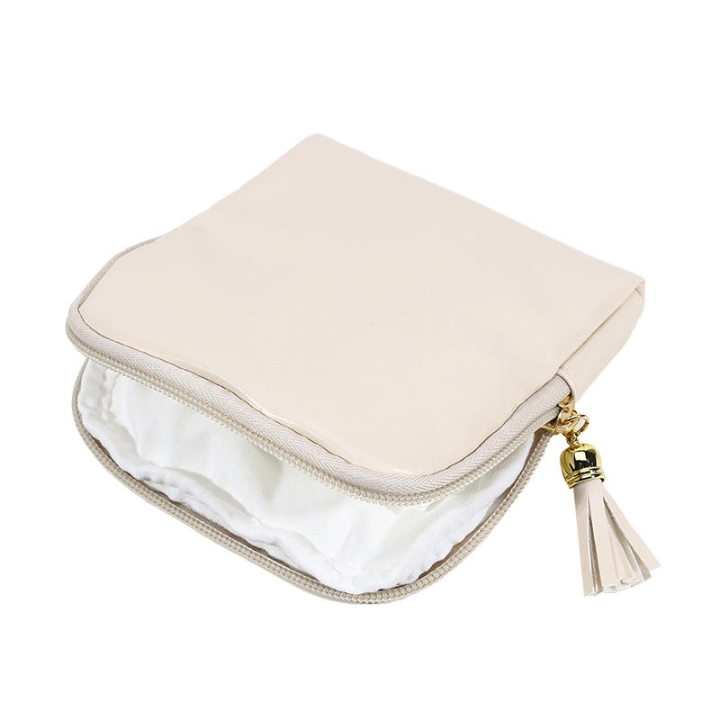 

Makeup Bag Portable Mouth Red Envelope Jewelry Storage Bag Makeup Bag Multifunctional Mini Wallet бежевый