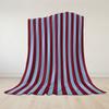 Bold Stripe Flannel Blanket Warm Soft Halloween Christmas Couch Warm Cozy Decorative Decor Gift For All Season