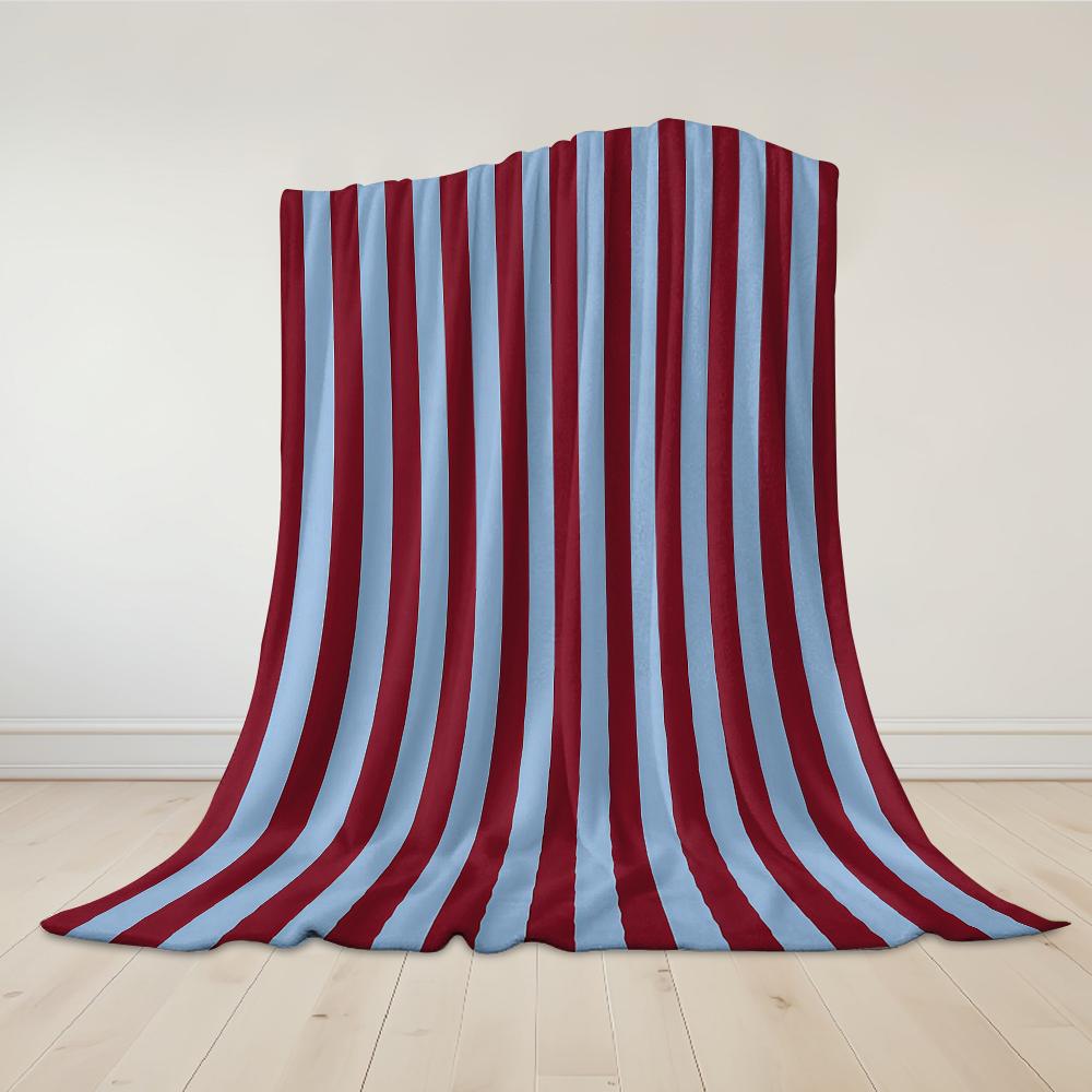 Bold Stripe Flannel Blanket Warm Soft Halloween Christmas Couch Warm Cozy Decorative Decor Gift For All Season