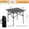 Portable Metal Roll-Up Folding Table for Camping, Picnic, and BBQ