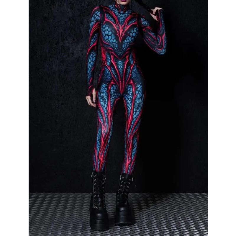 3D-Digitaldruck Bühnenkostüme für Erwachsene, Halloween-Events, Karneval, Mottoparty, Cosplay-Outfit, Pretend Game-Overall