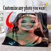 Customize Image Personalized Photos Blanket Throw Customizable Blanket Durable Comfort Suitable for Office Nap Chair Home Decor All-Season Use