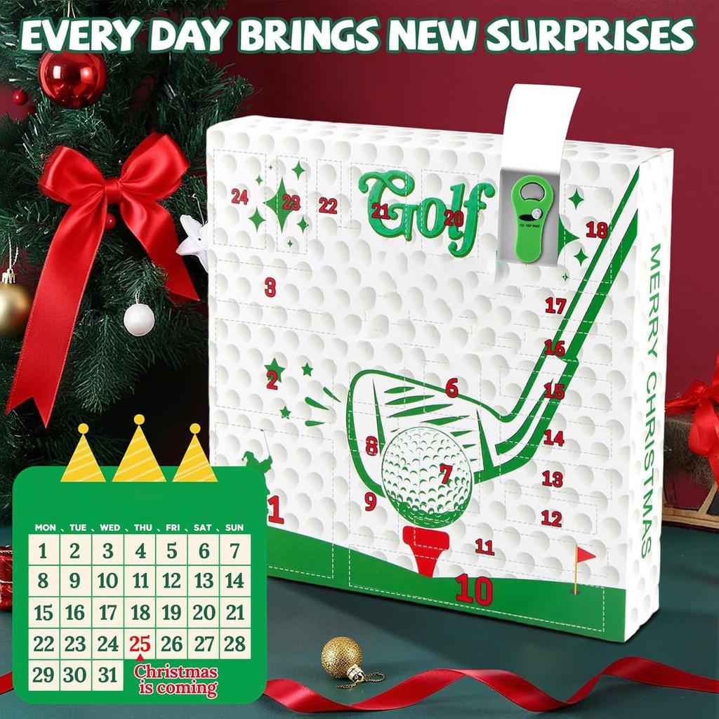 2025 Golf Advent Calendars 24 Day Golfing Accessories Christmas Countdown 2025 Golf Advent For Beginners Enthusiasts Father Son