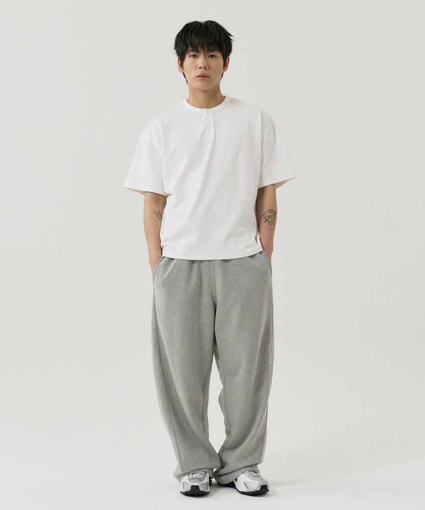 GNOK Curved Wide Sweatpants [Melange]