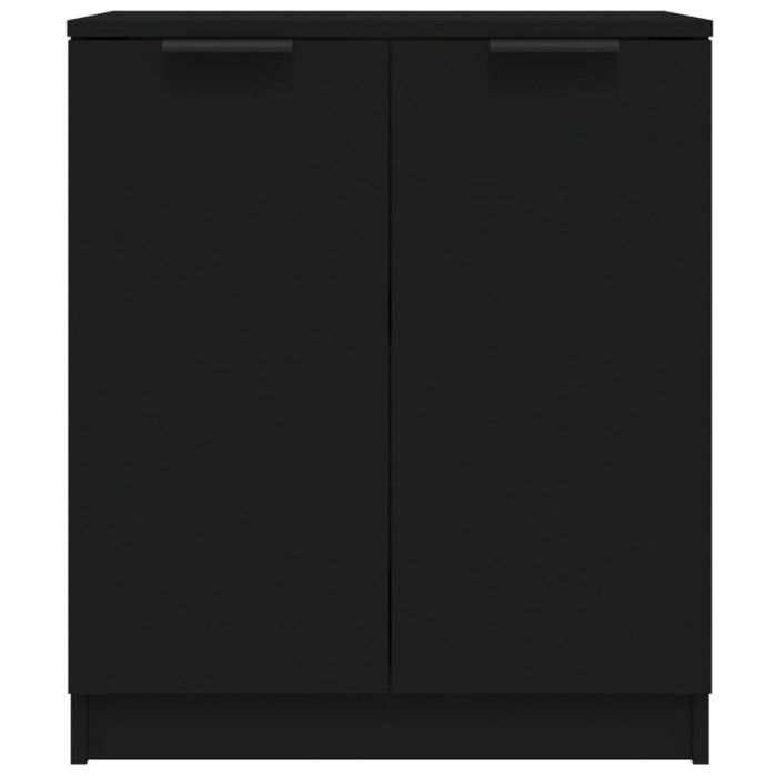 3115773 vidaXL Buffets 2 pcs Noir 60x30x70 cm Bois d'ingénierie