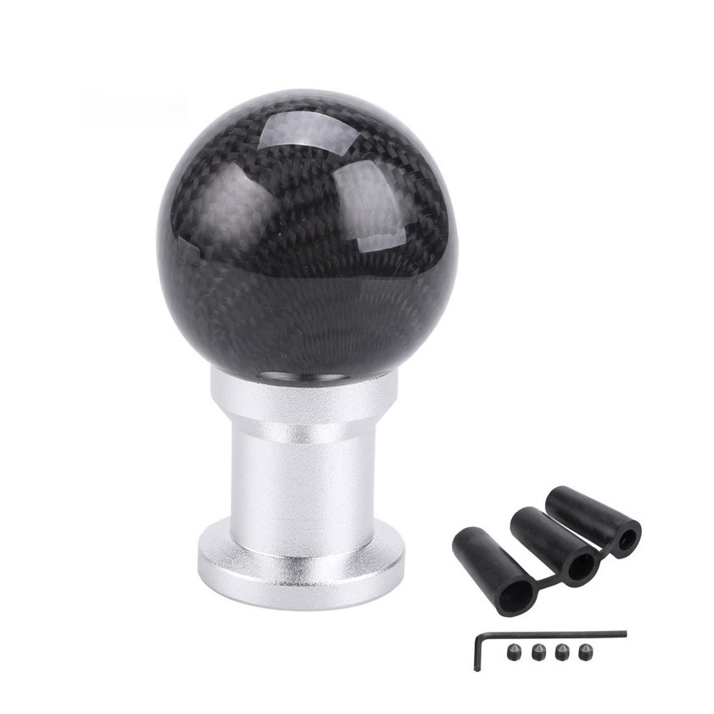Runde Ball Form Kohlefaser Universal Manuelle Auto Schaltknauf Kugel Schalthebel Runde Ball Form Kohlefaser Universal Manuelle Auto Schaltknauf Kugel Schalthebel